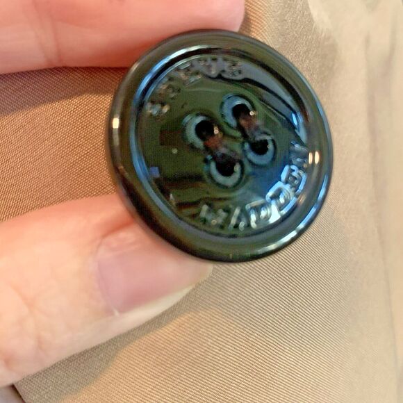 Steve Madden Trench Coat Women Petite Small Beige Pleated Belt Waist Rain Jacket - Picture 11 of 11